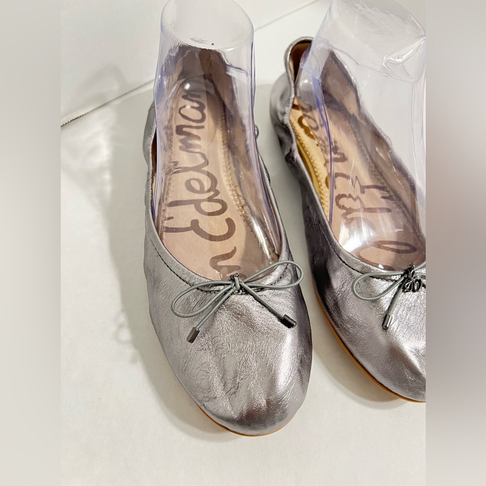 Sam Edelman FELICIA BALLET FLAT Women's Silver Ballet Flats - Picture 3 of 9